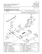 Hiniker Plow Mount - 25012863 Qh2 05-07 Ford 4x4 Super Duty F250f350f450f550