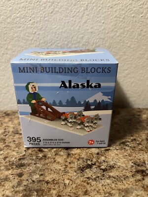 Alaska, Mini Building Blocks, Mushing 395 Pieces, Ages 7 Plus. (New)