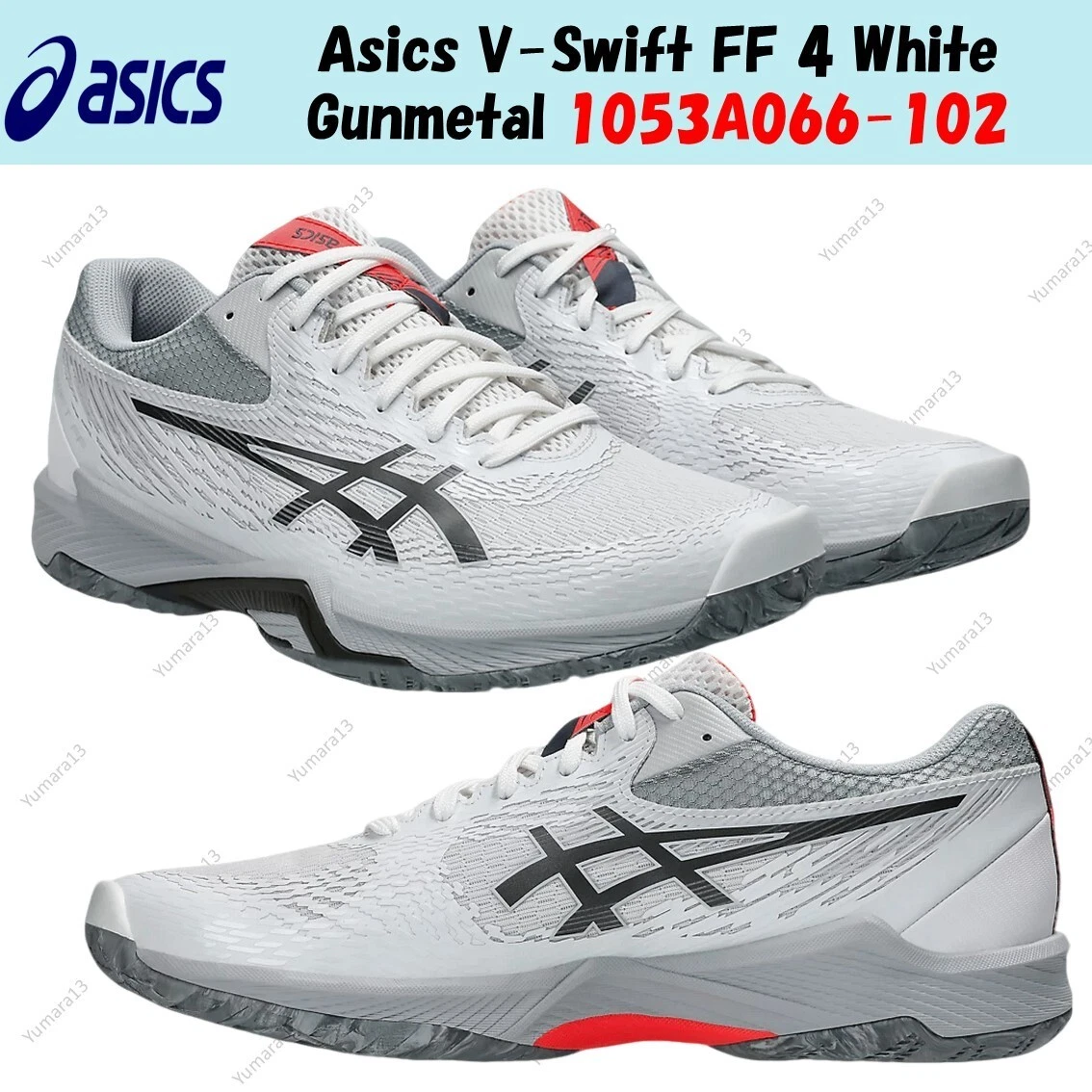 Asics V-Swift FF 4 White Gunmetal for sale | eBay