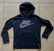 Boys Nike Hoodie Sweatshirt-Black-Size XLarge-Swoosh Very Nice-EUC