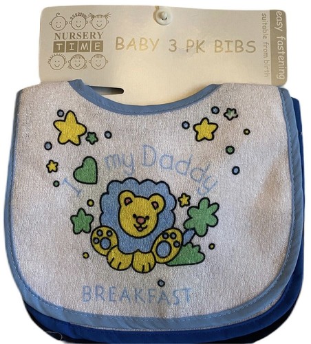 Junge Mädchen PEVA hinterlegte Lätzchen Baby Füttern Tröpfeln 3er Pack Set Frühstück Mittagessen Abendessen - Bild 15 von 17