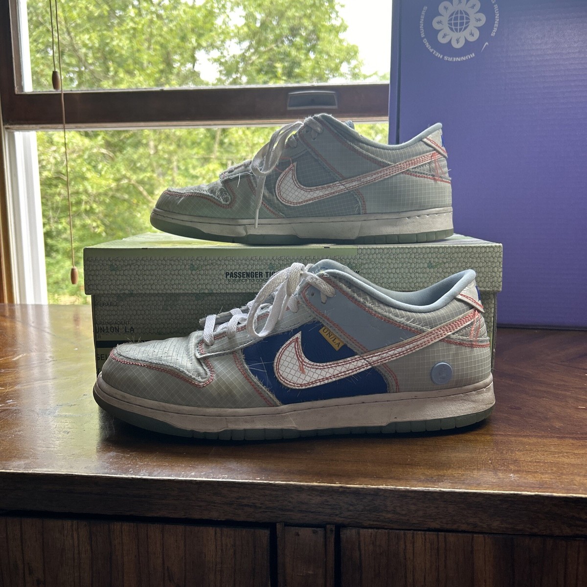Size 13 - Nike Dunk Low x Union LA Passport Pack - Argon 