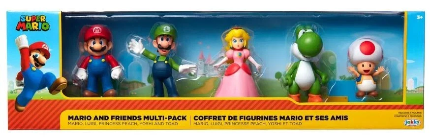 Jakks Pacific Super Mario Bros. Mario and Friends Multi-Pack Action Figures