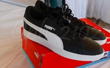 PUMA Men's Smash v2 Sneaker Leather Shoes Black , White Size select