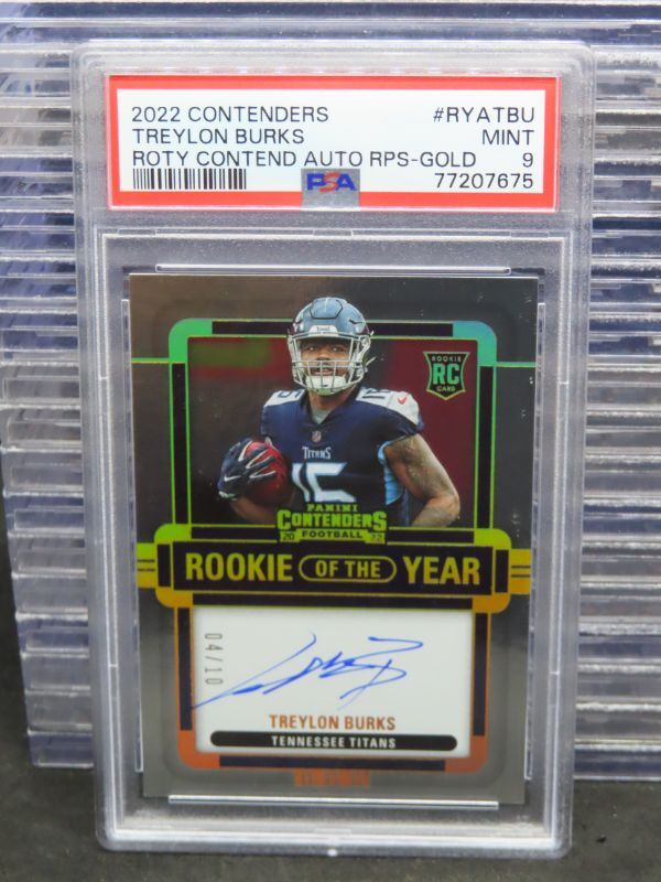 Treylon Burks Panini Contenders Rookie of the Year Contenders Autographs Rps #RYATBU Gold
