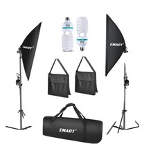 EMART Softbox Lighting Kit with Sandbag Professional Camera Light Kit for Studio