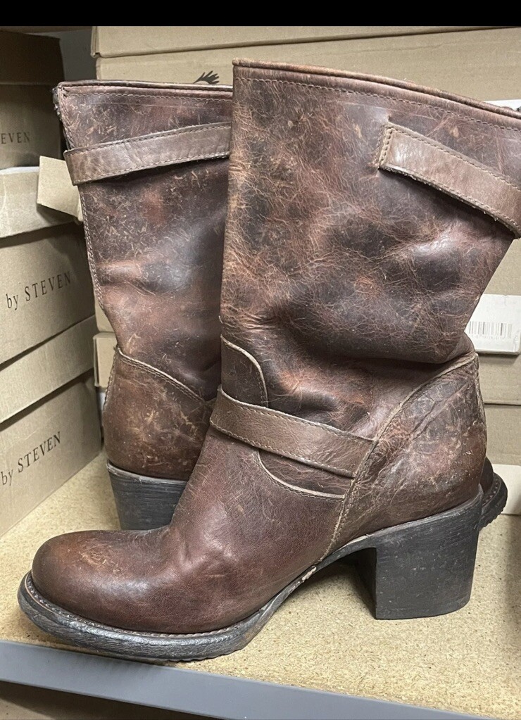 Freebird by Steven boulder biker boot BNIB. Brown  size 9 RARE  MSRP $345. image 6