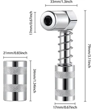 Grease Nozzle Adapter Grease Gun-Accessory 90 Degree Grease Coupler Adapter NEW