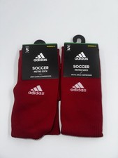 Adidas Metro Soccer Socks Improved Fit Over the Calf Red Pack of 2 Size S