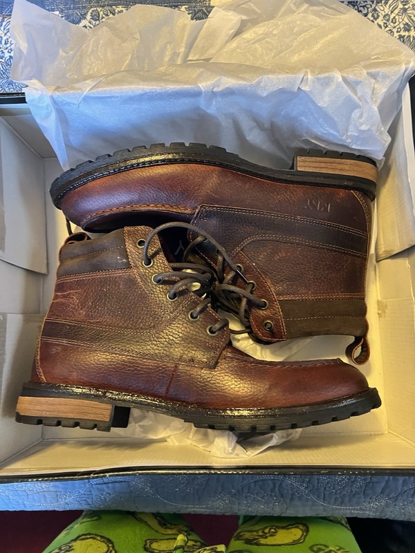 Andrew Marc Yates NYYATESG-6360 Men's Burgundy Leather Casual Dress Boots: