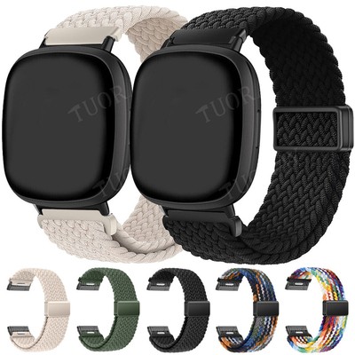 Nylon Uhrenarmband Armband für Fitbit Versa 4 Versa 3 /Sense 2 Smartwatch Ersatz