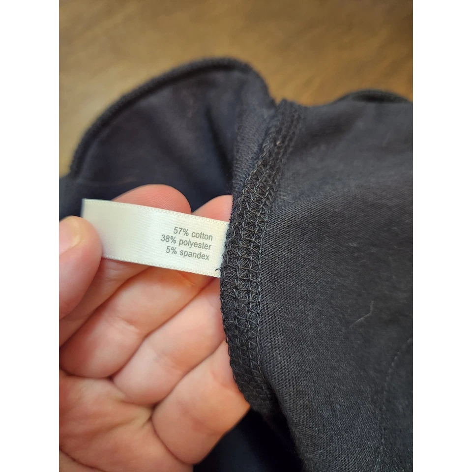 Fashion Bug Lounge Shorts Plus Size 4X Black Cotton Blend Drawstring - Image 4 of 4