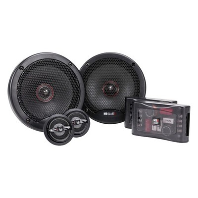MB Quart PS1-216 Premium 6.5 Inch Car Speakers, 240 Watts, 2 Way, Black/Red