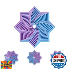 Fractal Fidget Toy Octagon Star Foldable Rotating 3D Printed Stress Relief