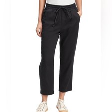 NWT GAP Easy Straight Pull On Pants Size XXL Black Drawstring Elastic Waist