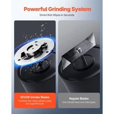 VEVOR Macerator Pump, 1200W, 48 GPM Flow, 33 ft/10 m Head, Macerator Sewerage To