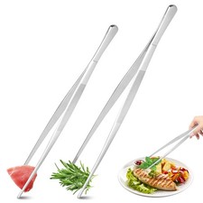 Pinces de Cuisine Lot de 2 25 cm & 30 cm Acier Inoxydable Pinces à Barbecue Pince de Cuisine