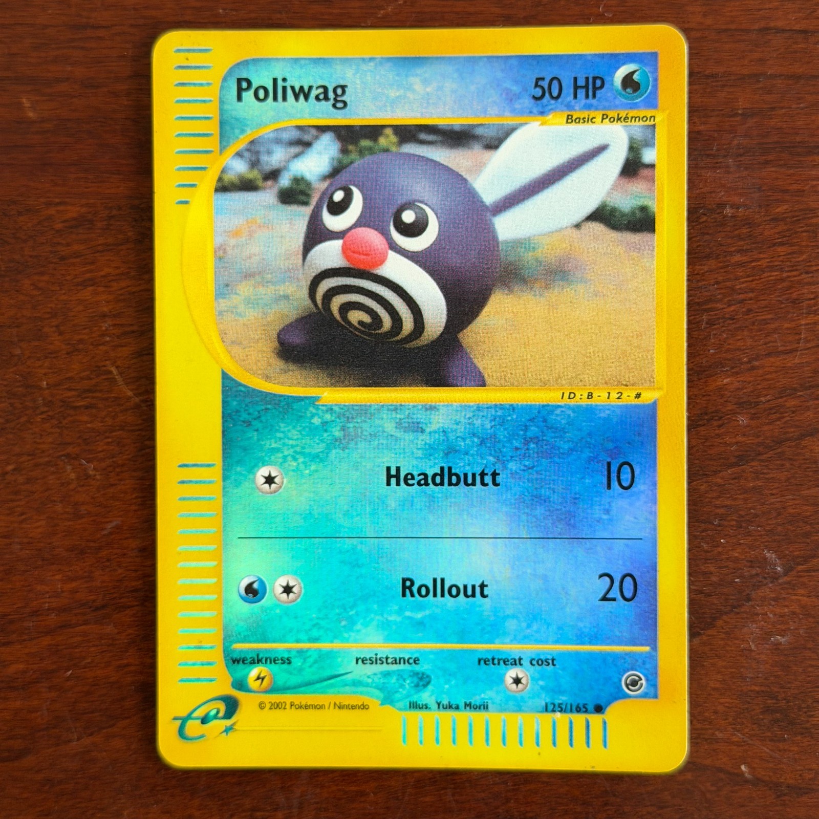 Poliwag 125/165 Reverse Holo Common Expedition Pokemon Card