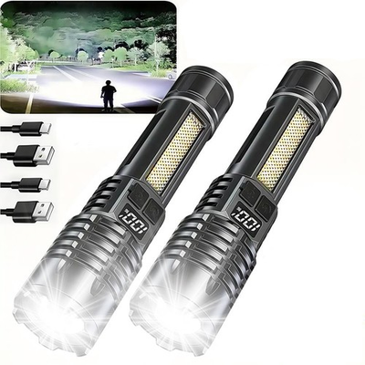 #ad 990000000 Lumen Super Bright LED Flashlight Rechargeable Tactical LED Work Light $81.99
