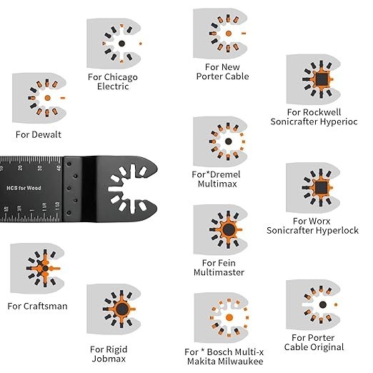 50Pcs Oscillating Multi Tool saw blades Wood Metal Cut Cutter For Dewalt Fein