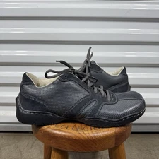 Kenneth Cole Reaction Mens Black Leather Lace Up Sneaker Chunky Dad Shoes Size 8