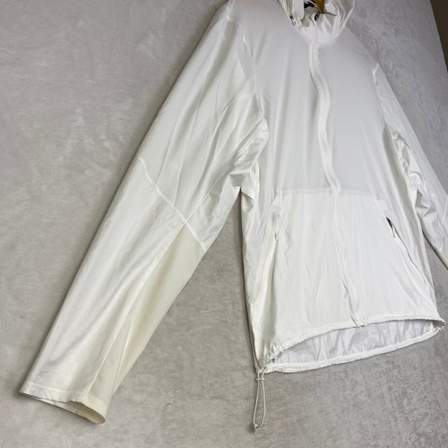 Lululemon Giacca Bianca Leggera con Cappuccio - Giacca a Vento Uomo Large Running - Foto 2 di 11