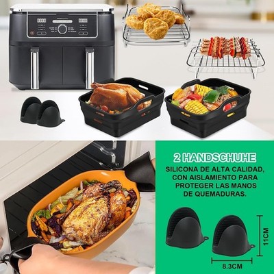 Air Fryer Zubehör9tlg für Ninja AF400EU AF500EU COSORI 10L Cookwise9L Profi Cook
