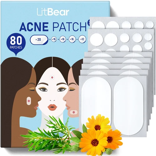 LitBear Acne Pimple Spot Patches for Large Zit Breakouts, Acne Patches for Fa...