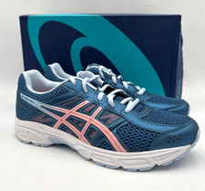 Asics GEL-CONTEND 4 GS AZURE Unisex Niños NUEVO Zapato para Correr Azul EE. UU. Talla 7 Nuevo en Caja