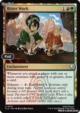 Magic Bitter Work 210 Uncommon Avatar: The Last Airbender NM Foil