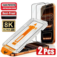 2 Pack Tempered Glass Screen Protector for iPhone 17 16 15 14 Pro Max Plus HD