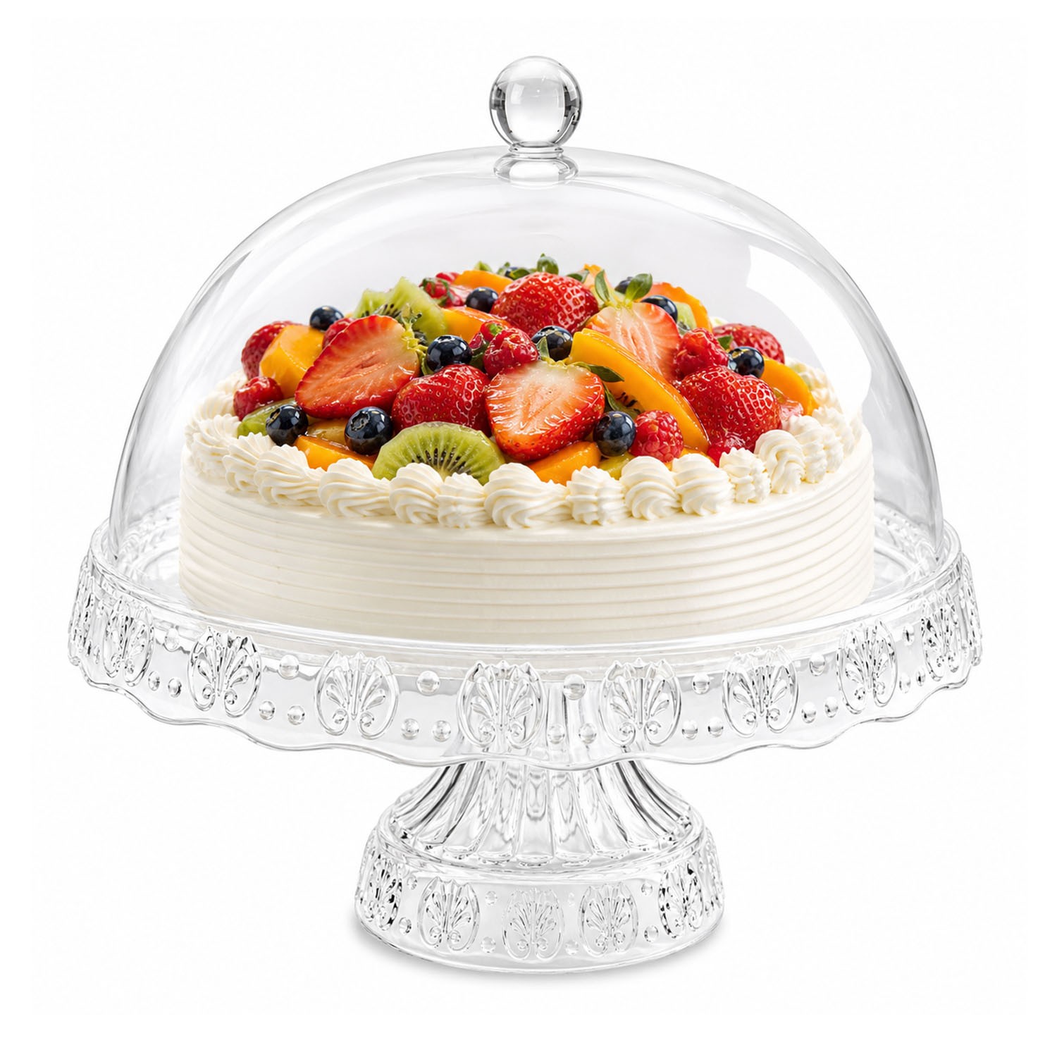 Cake Stand With Dome Cover Clear Cake Stand With Lid Wedding Functions Cake Set