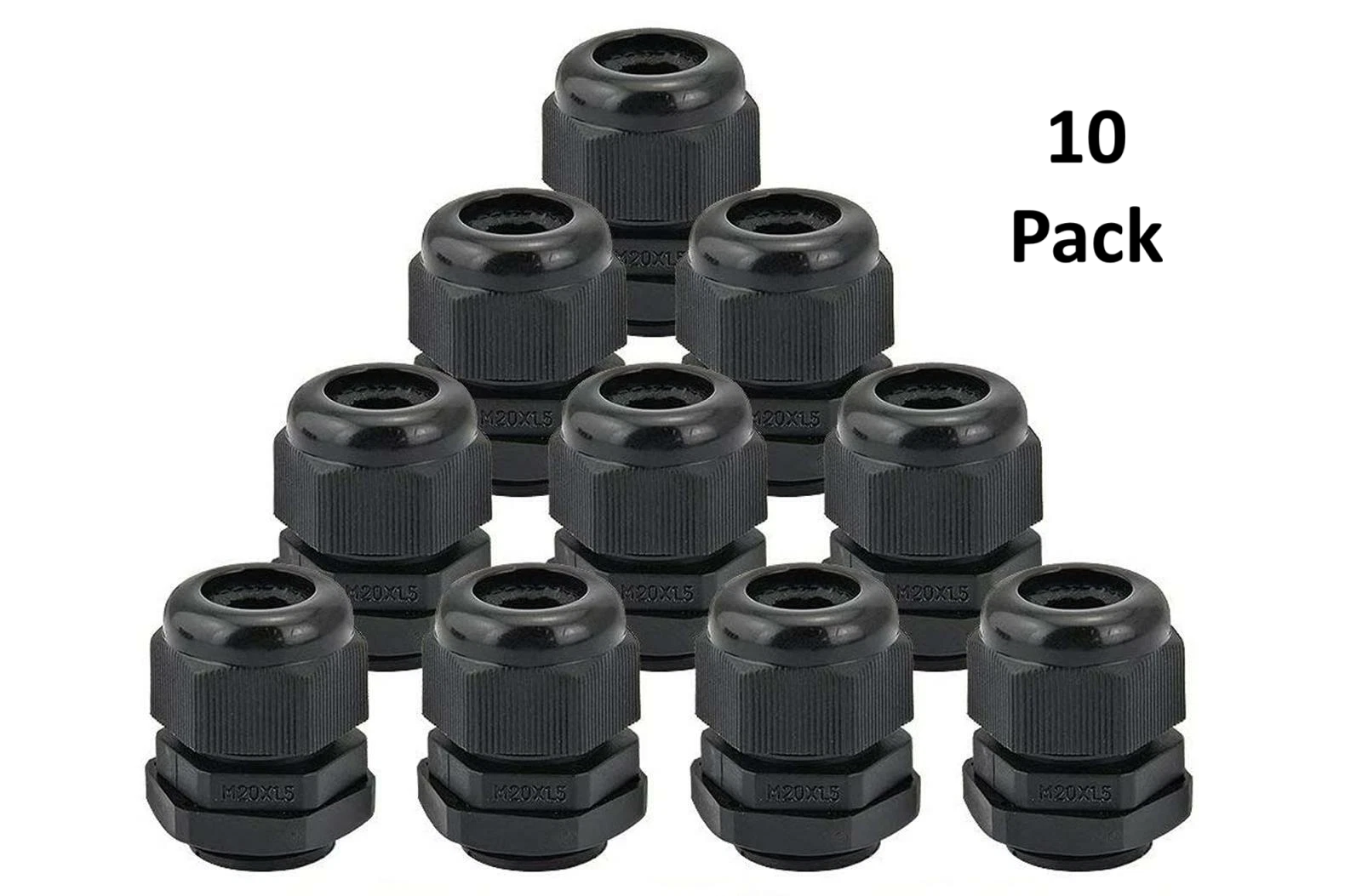 10X M20 CABLE GLAND 20MM WATERPROOF IP68 COMPRESSION STUFFING LOCKNUT