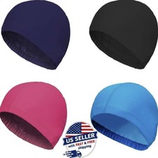 4 Pack Swim Cap Nylon Spandex Swimming Cap Men Women Pure Color Elastic