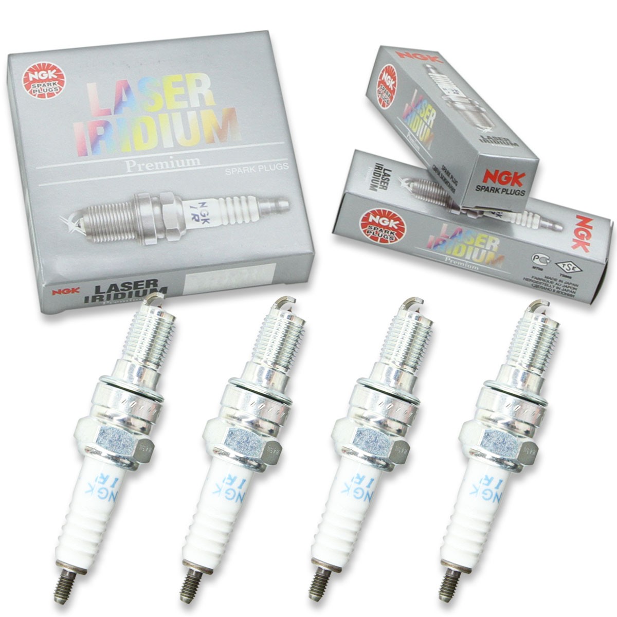 4pcs NGK 3653 Laser Iridium IMR8C-9H Motorcycle Spark Plug Tune Up Kit Set ah