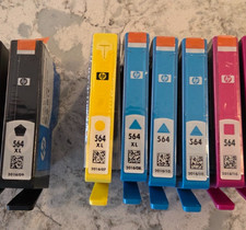 New HP 564XL Printer Ink Black Cyan Yellow Magenta Cartridges for HP Lot of 6
