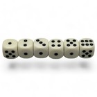 [2 Sets] Genuine Leather Compact Dice Cups Grey Red + (6) Dice 15mm Light Ivory — photo 4