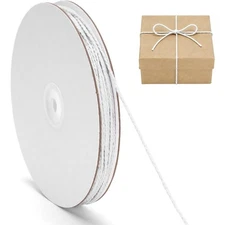 White Cotton String 2mm Butchers Twine 328ft for Cooking Baking Gift Wrapping