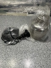 Worth Home Products 1-Light Brushed Bronze Pendant w/ Glass Shade