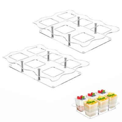 2x Dessert Cupcake Ständer Acryl Erhöhung Regale Tisch Eiscreme Kegel Halter