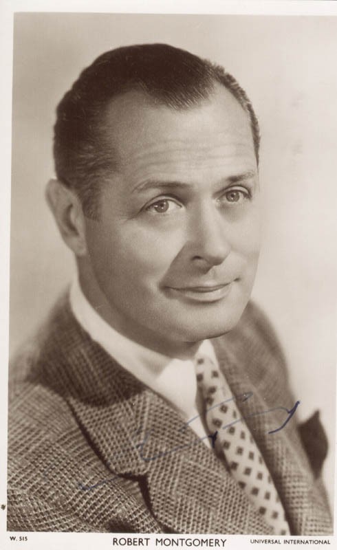 ROBERT MONTGOMERY - PICTURE POST CARD SIGNED | eBay