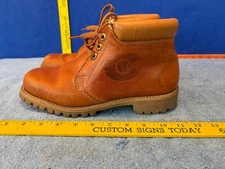 Chippewa Brown Leather Shearling Lined Hiking Ankle Boots  size 7 D