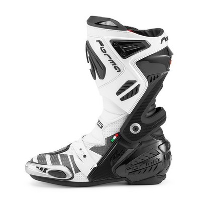 Forma ICE PRO FLOW racing motorcycle boots black white track motogp road race
