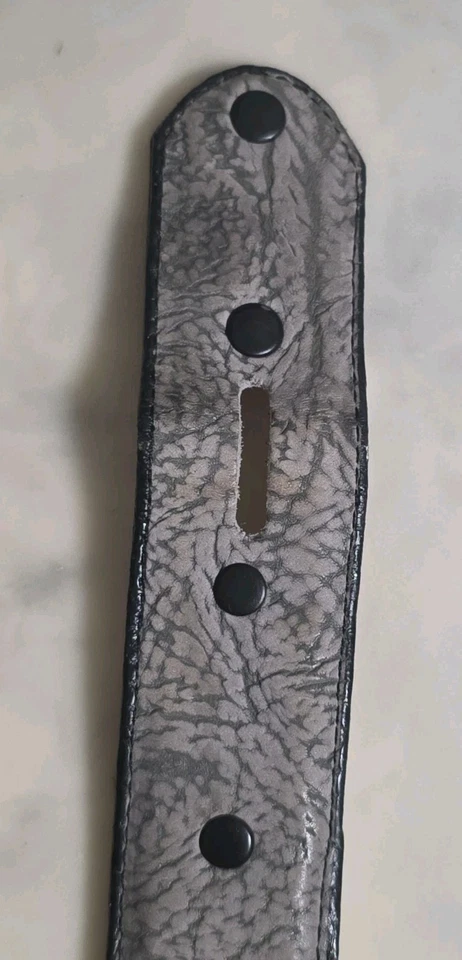 Correa de cinturón de cuero estampada - Talla 32 - Hecha en EE. UU. - Estilo Western con hebilla a presión Foto 4 de 4