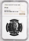 1964 Proof Kennedy Half Dollar NGC PF-66 ACCENT HAIR -037