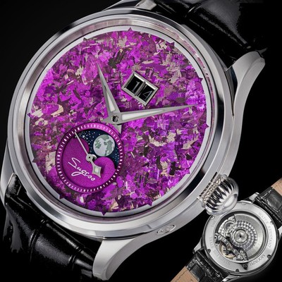 Sugess MoonPhase Master Crystallized Titanium Mens Watch Seagull 1963 S401.ZP