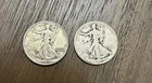 Liberty Walking Half Dollar Silver Coins 1943 & 1920 50C Circulated