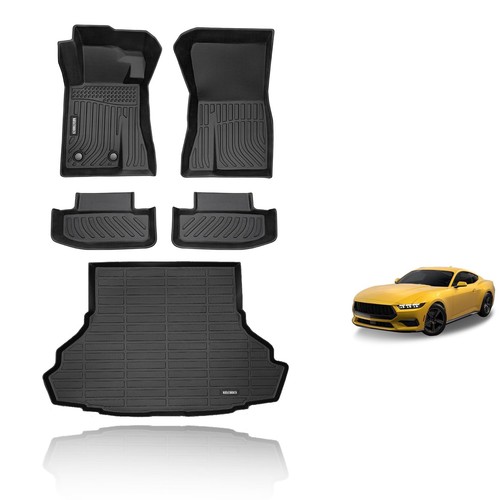 KELCSEECS Floor Mats & Cargo Liner Custom for Ford Mustang 2015-2026(NOT for ...