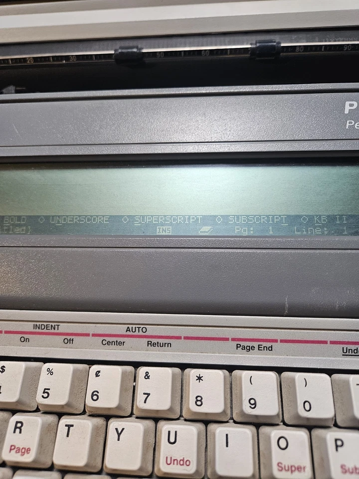 Máquina de escribir Smith Corona PWP 125 de colección procesador de textos personal probado  Foto 4 de 4