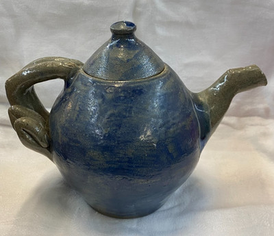 Billy Ray Hussey Southern Primitive Folk Art Pottery ''The Hand of God'' Pitcher